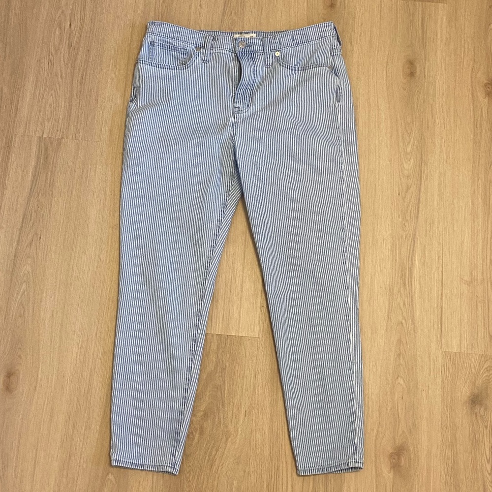 Madewell Striped 10” High-Rise Skinny Crop